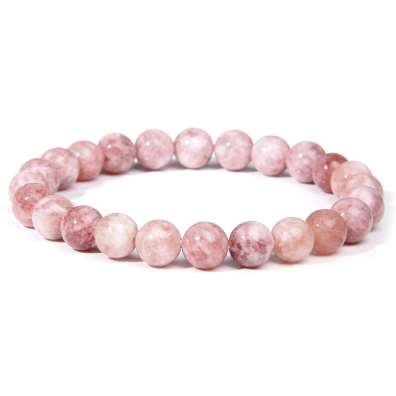 Pink Bracelet Natural Stone Bracelets Women Quartzs Agat Angelite Cat eye Bracelet Rhodochrosite Stone Bangles Jewelry Amethysts