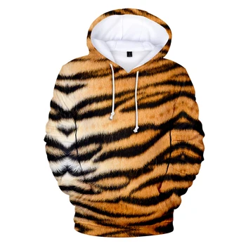 

Animal texture fashion print tiger hoodie Sweatshirts in men/women Harajuku Long Sleeve autumn warm Plus Size 3D print costume