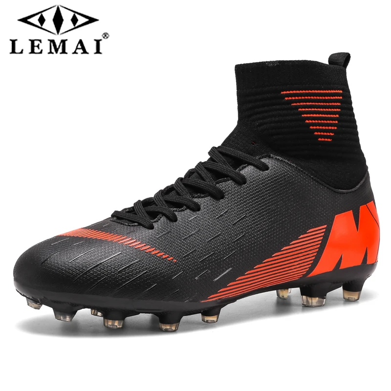 Youth Training Shoes Men's Long Nails High To Help Sneakers Students Soccer Broken Football Boots | Обувь