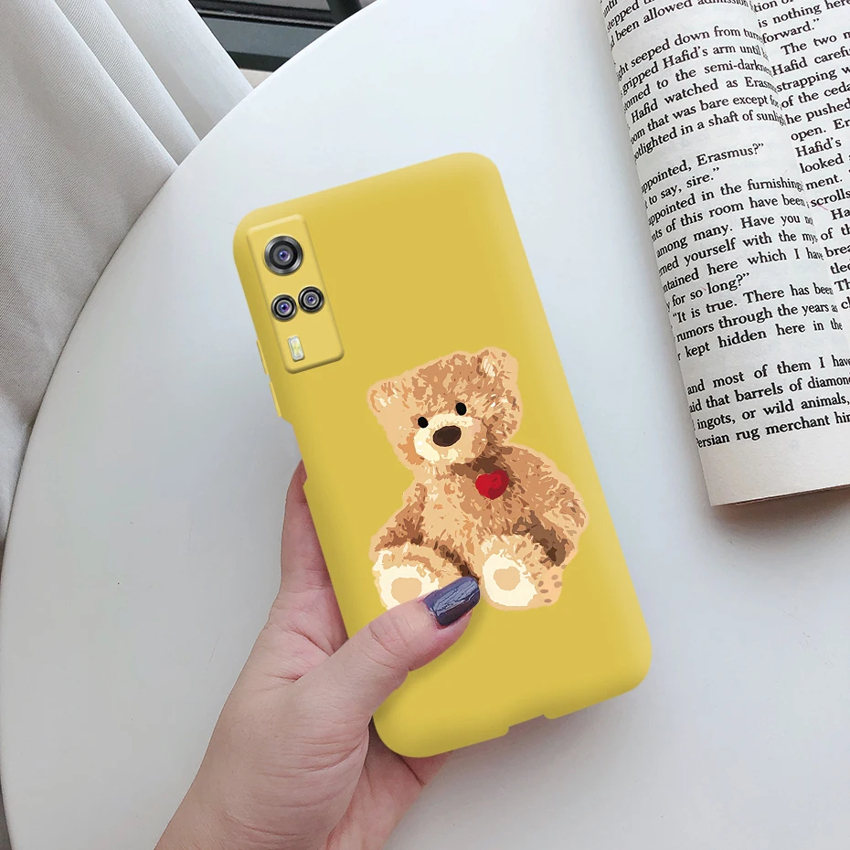 phone pouches For Vivo Y53s 4G Case 6.58'' Cute Cartoon Painted Silicone Slim Matte TPU Back Cover For Vivo Y53s Vivo Y53s Y 53s 4G Phone Case mobile flip cover