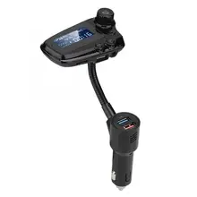 Музыкальный плеер T91 1,8 дюймов Bluetooth 5,0 громкая связь, встроенная в транспортное средство Автомобильный MP3-плеер QC3.0 fm-передачи