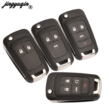 

jingyuqin 2/3/4/5 BTN Folding Car Key Shell Cover For OPEL VAUXHALL Insignia Astra For Buick HU100 Blade