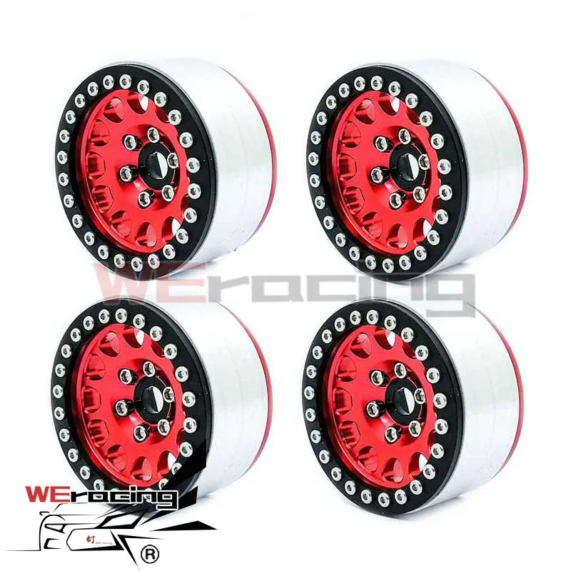 

4pcs Aluminum Alloy 1.9 Beadlock Wheels Rims for 1/10 RC Crawler Axial SCX10 SCX10 II 90046 90047 D90 TRX4 D90