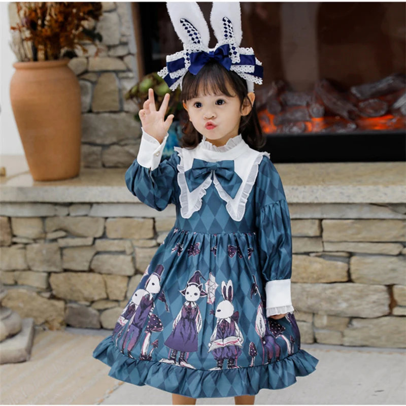 Harajuku уличная мода крест Косплей женское платье японский мягкий сестра Готический стиль звезда тюль платье Лолита милое платье для девочек