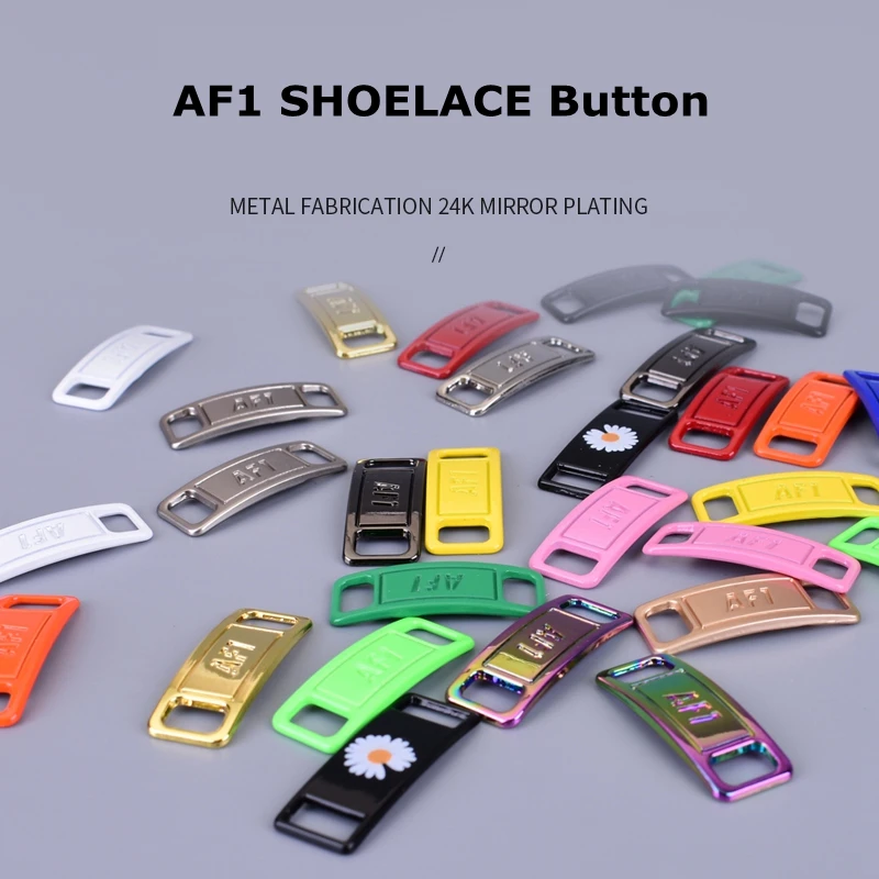 2pcs/pair AF1 Shoelaces buckle Shoelace Buckle Metal Shoelaces Accessories Metal Lace Lock DIY Sneaker Kits Metal Lace Buckle