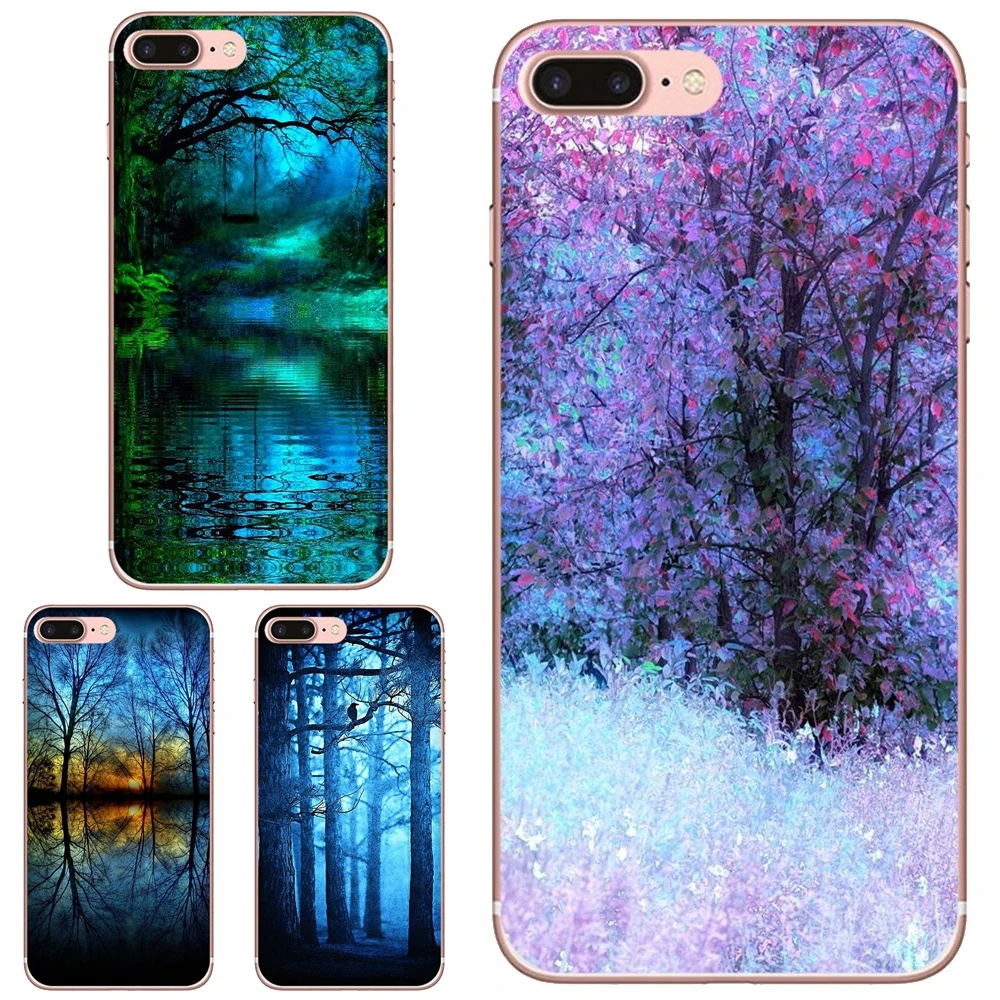 Красивые мягкие чехлы Blue Nature Forest для Huawei P50 P30 P40 P20 P8 P9 P10 Lite Pro 2016 2017 P Smart Plus 2019 |