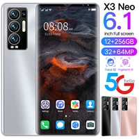 Teléfono Inteligente X3 NEO 8 + 256GB, 6,1 pulgadas, 6000mAh, Android 11, versión Global, MTK6889, identificación facial, 10 núcleos, 32 + 64MP