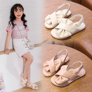 

Kids Girl Shoes Sandals Summer Children Sandals Fashion Bowknot Girls Flat Pricness Leather Shoes Zapatos Verano Sandals Girls