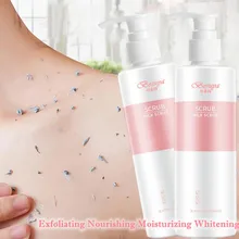 250ml leite esfrega loção corporal facial esfoliante limpeza profunda clareamento da pele loção corporal essencial para homem e mulher