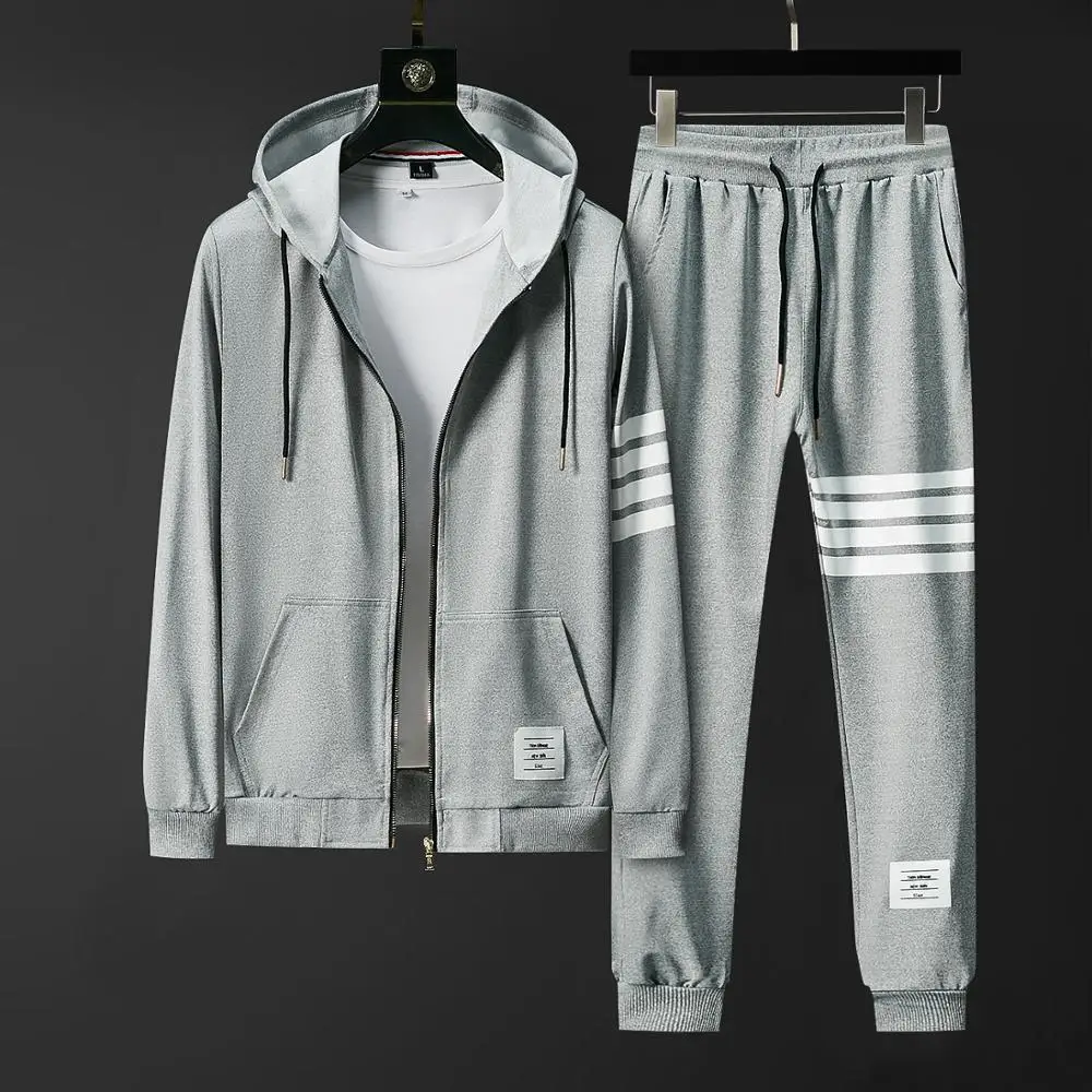 Tracksuits Cardigan Clothing Hoodies Trousers Pants Brand-New Sportswear Men-Sets Fashion