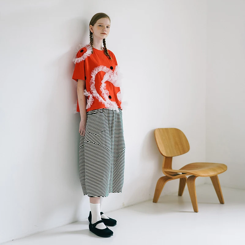 imakokoni red polka dot loose large size original