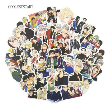 

50Pcs/pack YURI!!! on ICE Stickers Japanese Anime Stickers For Cool Fashion Laptop Trunk Motorcycle Skateboard Bicycle Toy