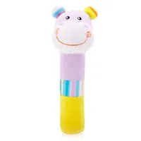 Hippo Детские милые погремушки, игрушки, милые набивные колокольчики, ручной Колокольчик, многофункциональный животный пищалка для тренировки захвата, детские игрушки, ручной Колокольчик - Цвет: Hippo