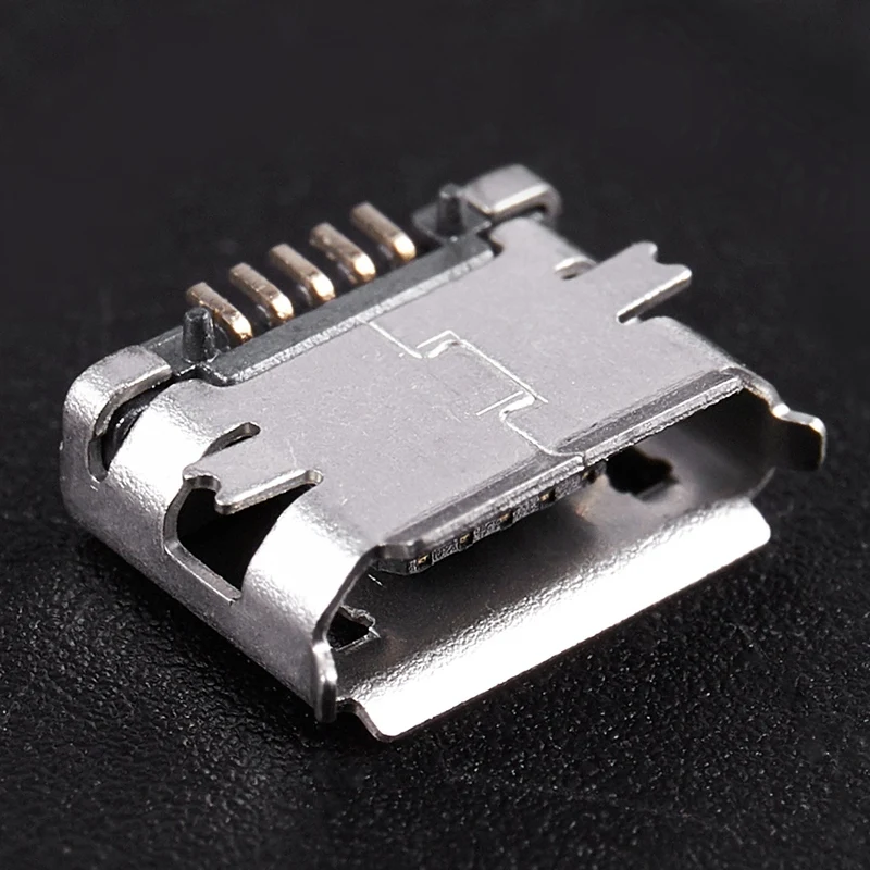 50 шт. PCB SMT Micro usb Тип B 5Pin гнездо адаптера