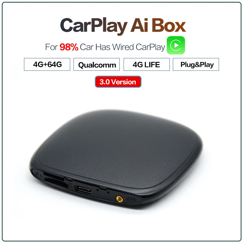 3.0 Applepie Carplay UX999 Pro Ai Box Android 9.0 Auto Adapter Dongle Radio 2Din Car Accessories For Audi Mazda | Автомобили и