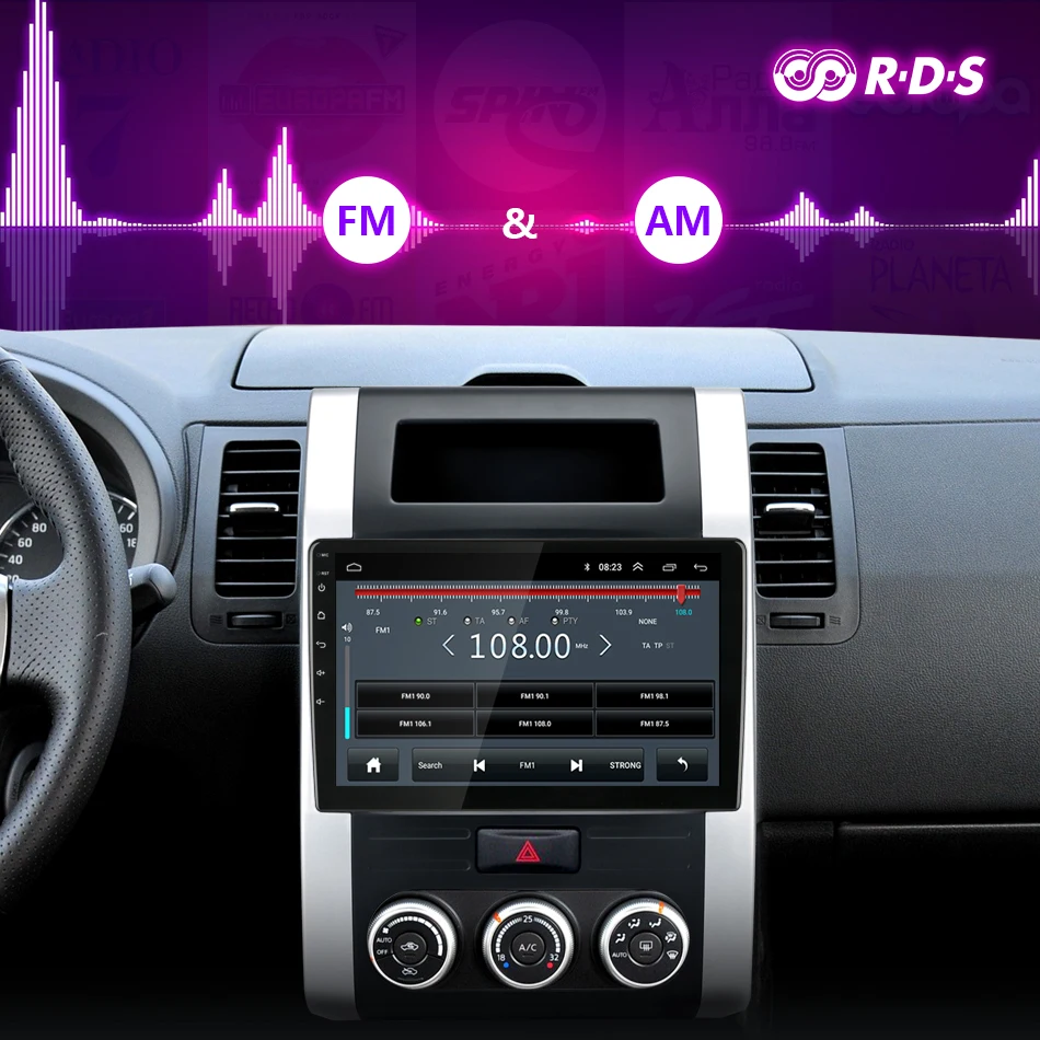 Sale 10" 2G+32G Car Radio Multimedia DVD Video Player Navigation GPS Android 8.1 4G For Nissan X-Trail T32 T31 Qashqai 2 din DSP RDS 7