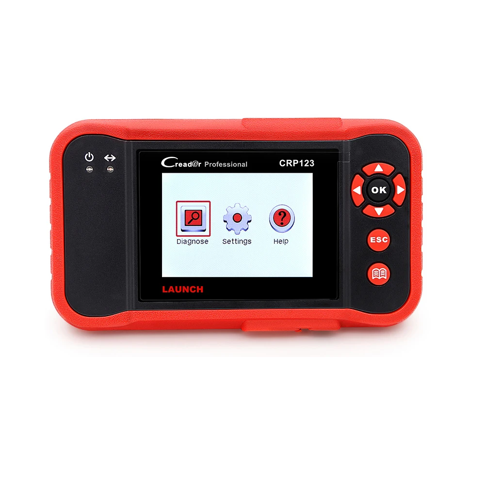 LAUNCH X431 CRP123 OBD2 диагностический инструмент автоматический сканер трансмиссия двигателя ABS SRS бесплатное обновление OBDII код ридер автомобильный инструмент - Цвет: Красный
