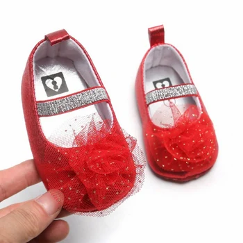 

Spring Baby Girl Prewalker Flower Design Anti-Slip Casual Sneakers Toddler Soft Soled Princess Walking Shoes