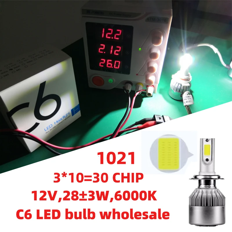 2 шт. H7 светодиодные лампы 12V 6000K H4 H1 H3 H8/H9/H11 H27 880 9005/HB3 9006/HB4 9012 880 H27 Автомобильные светодиодные фары Прямая ;