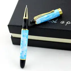 Jinhao 250 абстрактный узор Глянцевая Золото зерна Ролик Шариковая ручка золотой отделкой без пенал Роскошные подарок для письма ручки