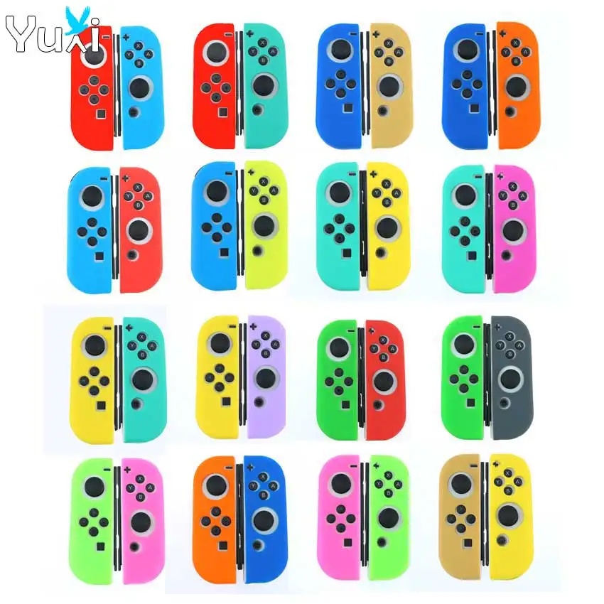 YuXi 1 набор красочных мягких чехлов для Joy-Con силиконовый чехол защитный пульта
