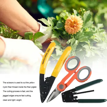 

3PCS Optical Fiber Tool Kit Fiber Stripper Double Port Hole Coating Pliers Scissors #CO