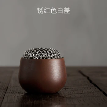

Mini Pottery Incense Burner House Poratble Metal Charcoal House Smell Colic Calm Incense Burners Room Decoration Mediter II50XXL
