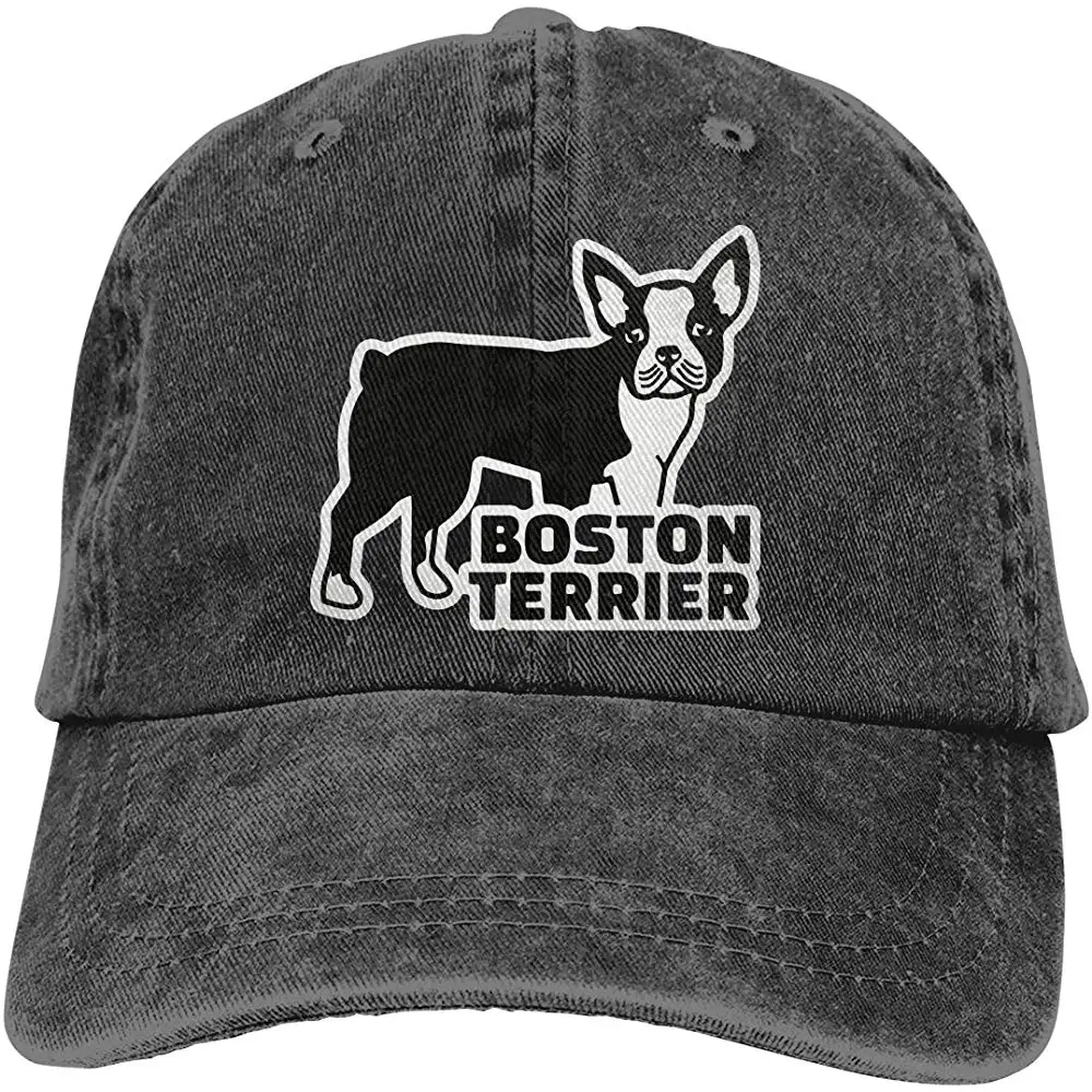 Унисекс Регулируемая джинсовая бейсболка Boston Terrier настоящая Кепка в стиле хип-хоп