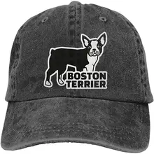 Унисекс Регулируемая джинсовая бейсболка Boston Terrier настоящая Кепка в стиле хип-хоп