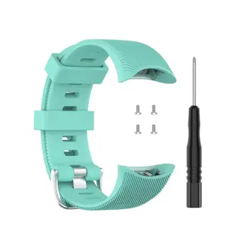 

Silicone Watch Band Metal Clasp Wrist Strap for Gar-min Swim 2 Smart Watch