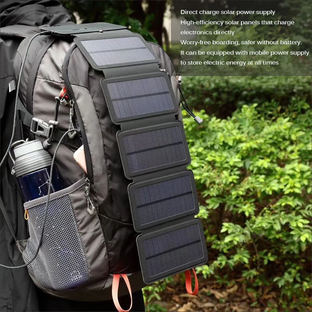 

Universal Foldable SunPower folding 10W Solar Phone Charger 5V 2.1A USB Output Devices Safe Portable Solar Panels for Smartphone