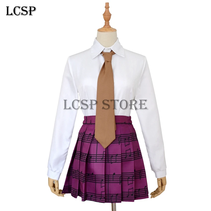 LCSP игры Danganronpa V3 Akamatsu kaede Косплей Костюм японского аниме Униформа полный комплект одежды рубашка жилет юбка галстук носок