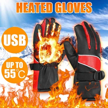 

Motorcycle Gloves USB Heating Gloves Men 100% Waterproof Windproof Winter Moto Gloves Touch Screen Motorbike Riding Gloves