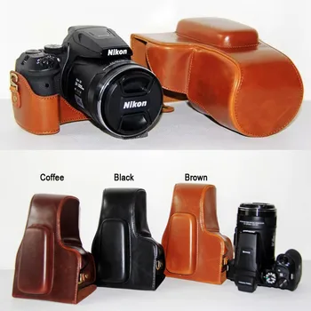 

Leather camera Hard case bag Grip For NIKON Coolpix P900s P900