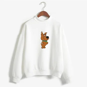 

Scrappy Doo Sweatshirt, cute Puppy Power print sweatshirt Loose BFplus velvet women long sleeve all-match beautiful streetwear