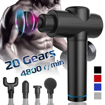 

4800R/Min Massage Gun Muscle Relax Body Relaxation 20 Gears Electric Massager with Portable Bag for Fitness