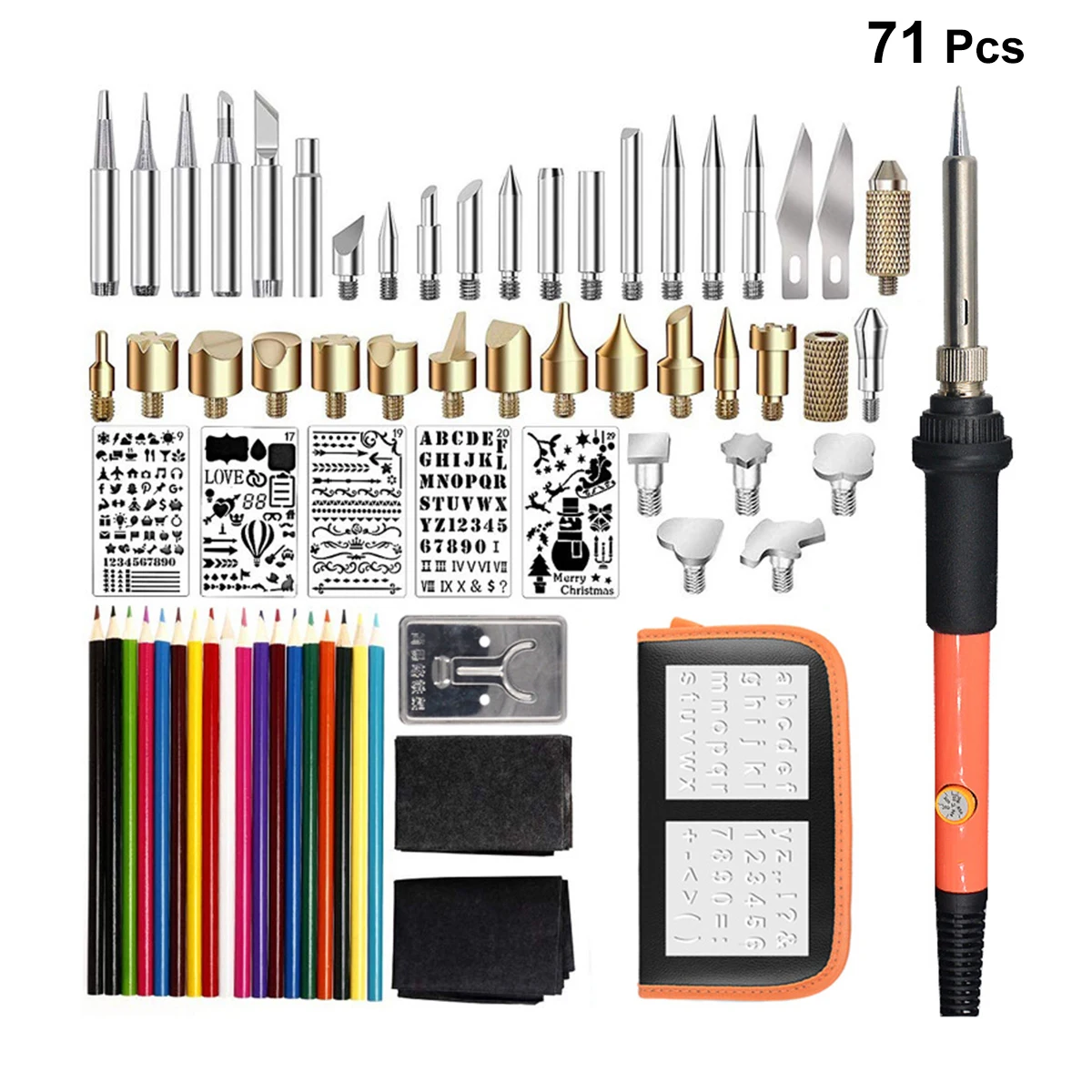 

71Pcs Welding Soldering Iron Kit Adjustable Temperature Welding Tool For Pyrograph With Carry Case Electric Soldering Irons