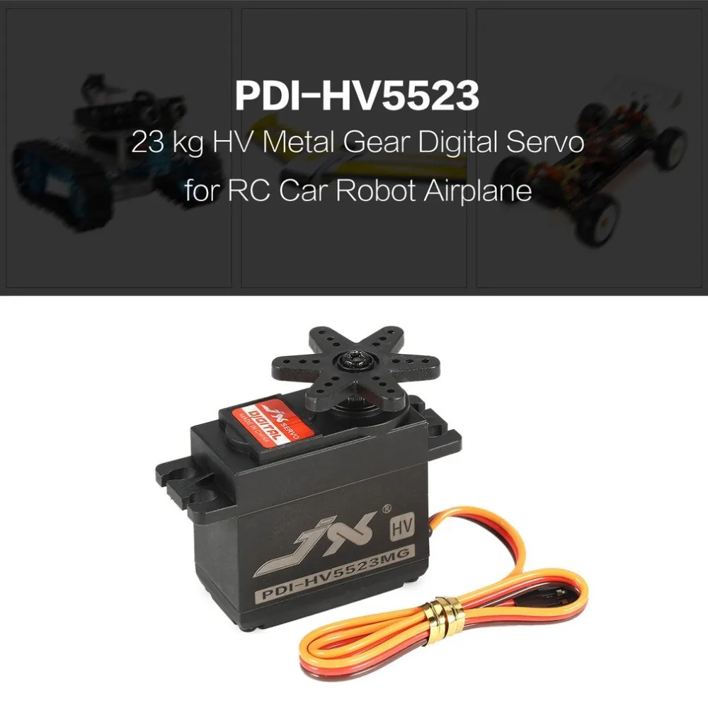 

JX PDI-HV5523 HV High Voltage Metal Gear Digital Core Servo with 23kg High Torque for RC Car Robot Airplane Aircraft Drone DIY