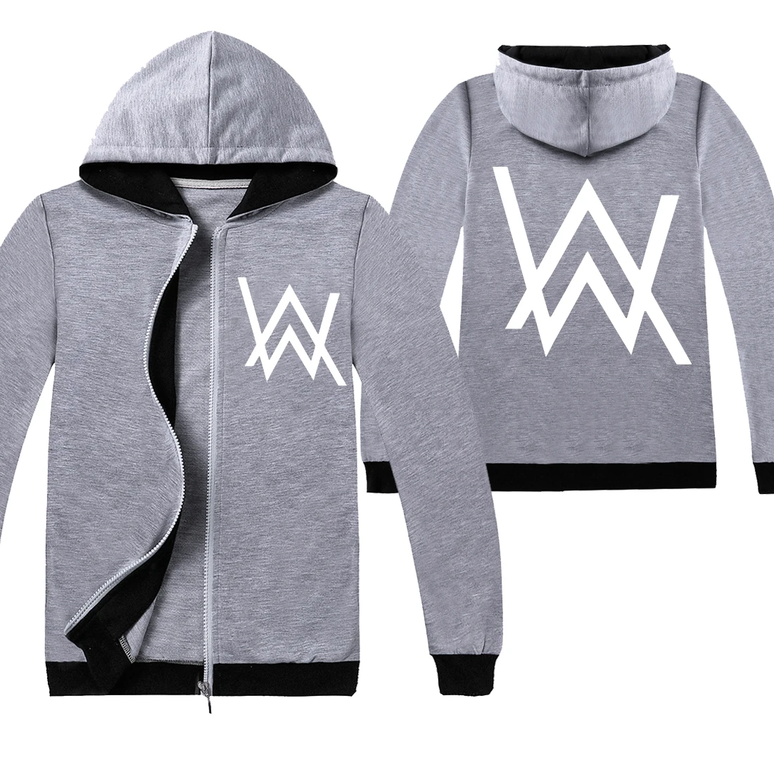 Зимняя толстовка с капюшоном Alan Walker, толстовка в стиле хип-хоп с принтом, толстовки с капюшоном, одежда для маленьких мальчиков, черные рубашки для девочек, одежда для крупных детей - Цвет: 940