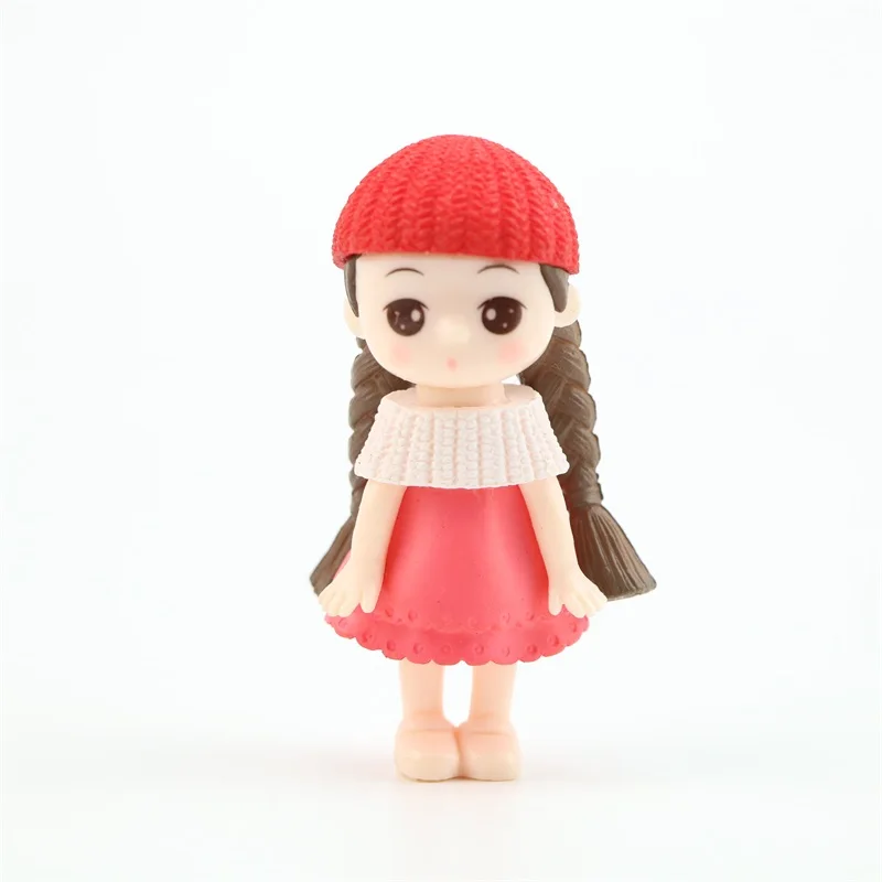 

1PC Cute Action Figure Little Girl with Long Braids Doll Girl Toys Multiple Choice Best Gift for Girl 7CM Hot Baby Figure Toys