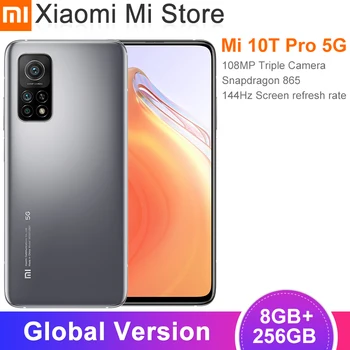 

Global Version Xiaomi Mi 10T Pro 8GB RAM 256GB ROM Smartphone Snapdragon 865 Octa Core 144Hz 108MP Camera 6.67" DotDisplay