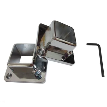 

Clothes Rack Square Flange Seat 25*25mm Square Pipe Stainless Steel Tube Support Display Rack Fittings 4pcs