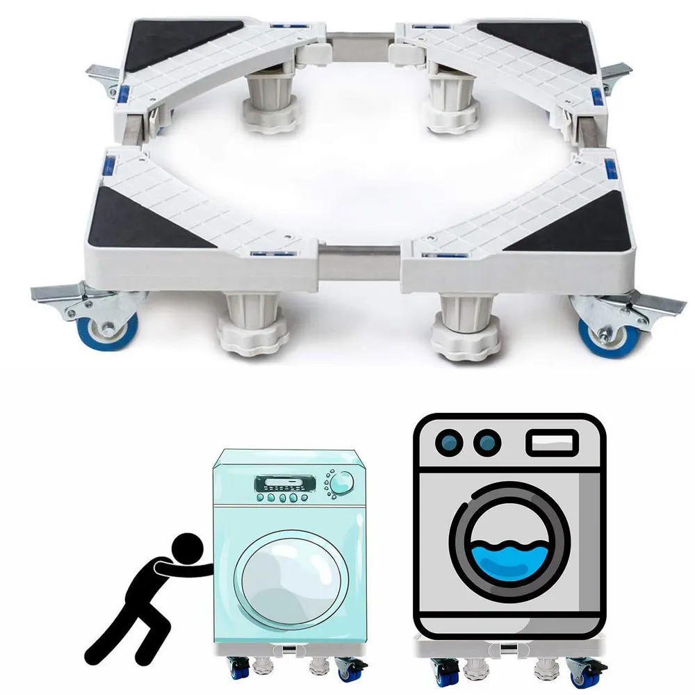 2PK Heavy Duty Appliance Rollers Trolley For Bosch Washing Machines & Dryers 