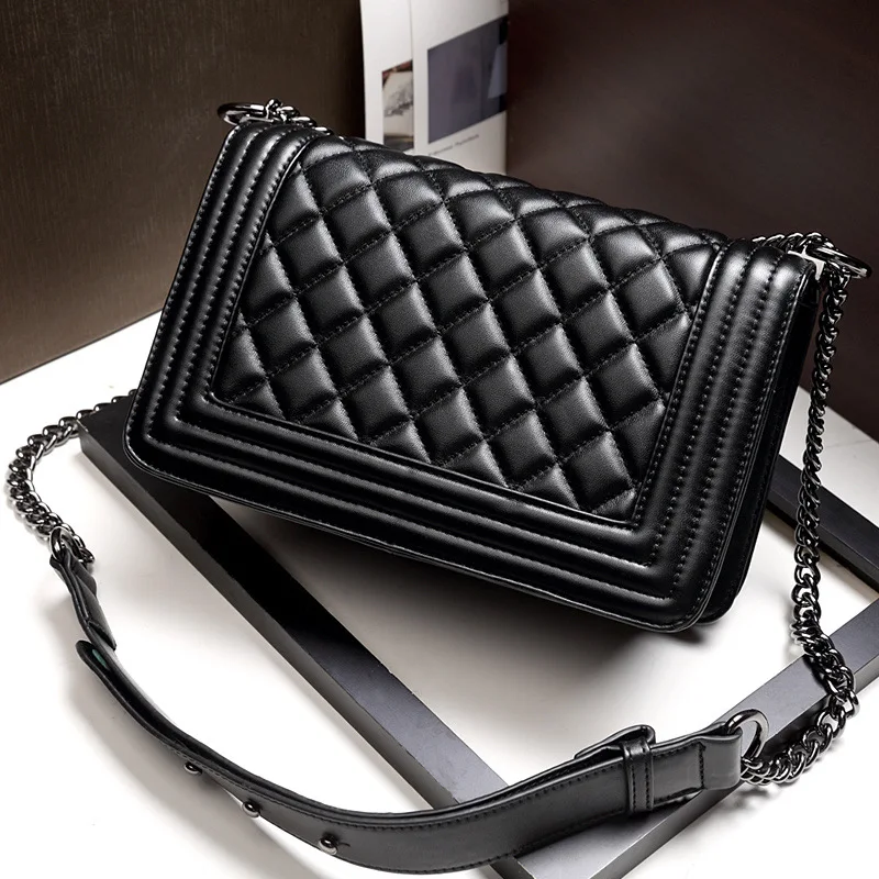 

Women's Fashion luxurious Design Vintage Handbag Rhombic Chain Mini OL Crossbody Bag Shoulder Bag for Office Daily