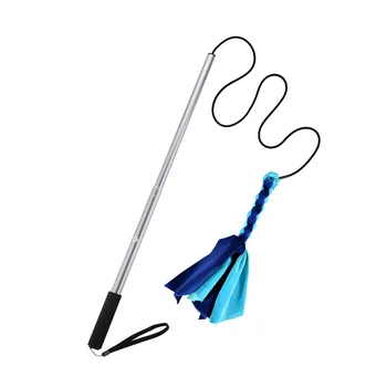 

Dog Puppy Scalable Teaser Stick Pet Teasing Flirt Pole Funny Interactive Chew Toy with Cotton Chewing Rope