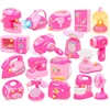 1PCS Kawaii Pretend Play Mini Simulation Kitchen Toys Light-up & Sound Pink Household Appliances Toy for Kids Children Baby Girl 1