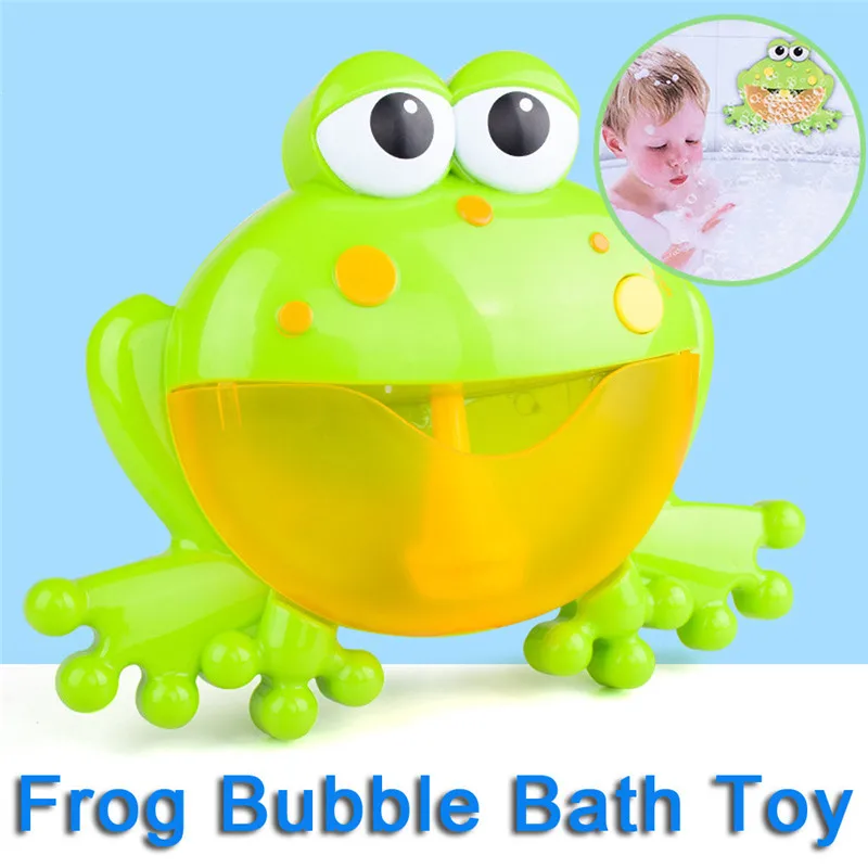 bath toys Bubble Machine Big Frogs Automatic Bubble Maker Blower Music Bath Toy for Baby zabawki dla niemowlaka juguetes  #3S27 (5)