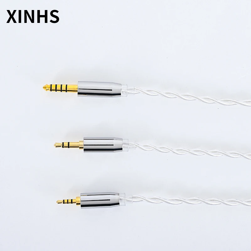 XINHS 2 Core Silver Plated Wire Earphone Upgraded Cable 2.5/3.5