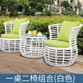 

Ngryise 1Pcs A Set rattan 1 table and 2 chair