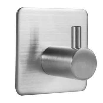 

Stainless Steel Hole-free Towel 1/2/3 Hooks Bathroom Towel Hook Coat Hook with Replaced Self Adhesive Glue Sticker